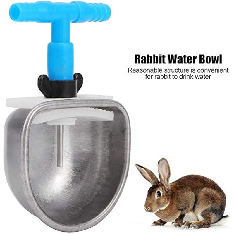 5 Pcs Farm Tool, Stainless Steel Automatic Rabbit Drinker Nipple Drinking Bowl Waterer Farm Accessory for Rabbit,S (6.6x6x3 cm/2.6x2.4x1.2 in) - Image 3